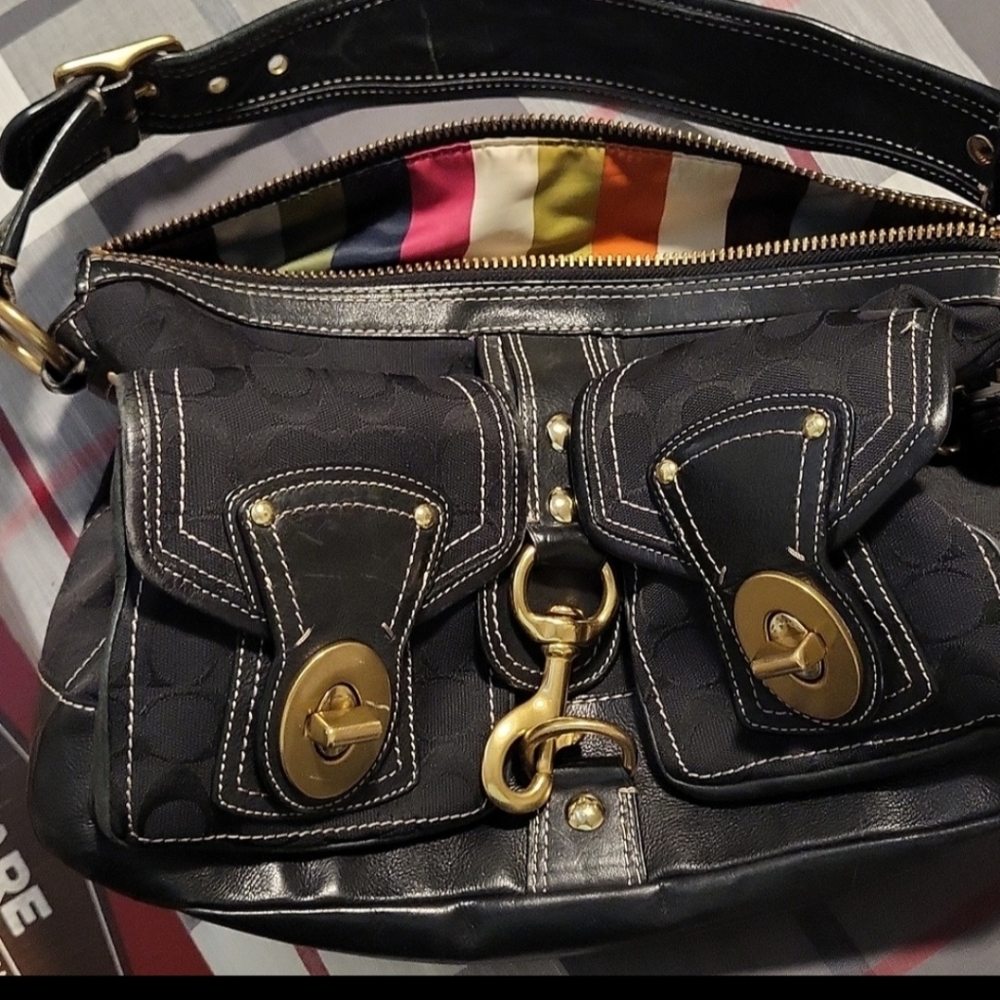 Coach Boho bag multi color used minor wear but in great condition